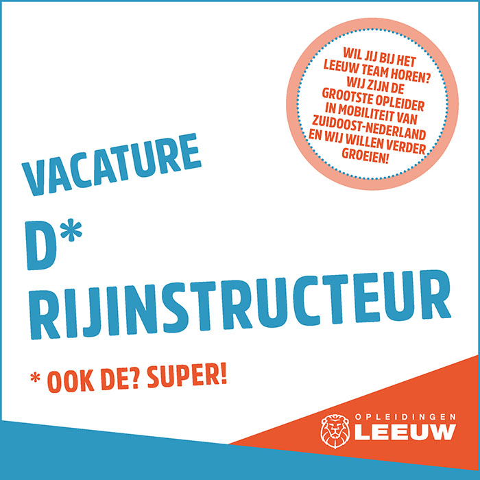 vacature instructeur d-rijbewijs of de-rijbewijs